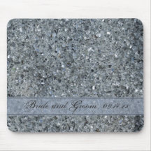 Faux Sparkle Wedding Mousepad