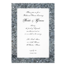 Faux Sparkle Wedding Rehearsal Dinner Invite