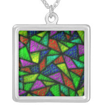 Faux Stained Glass Necklace