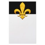 Faux Stone Gold Fleur de lis Customized Stationery
