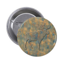 Faux Stone Moose Button