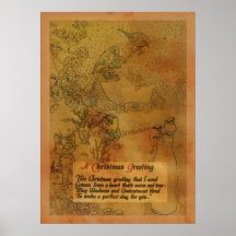 Faux Vintage Christmas Print