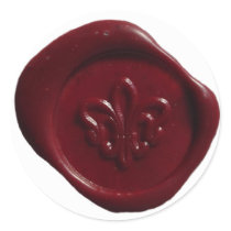 Faux Wax Seal in Red