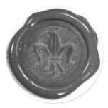 Faux Wax Seal Round Sticker