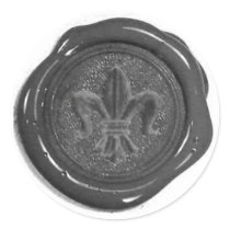 Faux Wax Seal Round Sticker