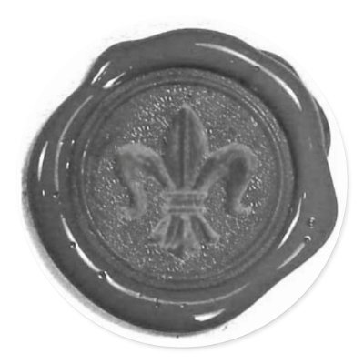 Faux Wax Seal Round Sticker by UncommonAnnie