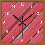 Faux Weathered Red Barn Wood Clock wall clocks