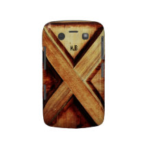 Faux Wood Raised Panel Cross with Initials BOLD Blackberry Bold Cover