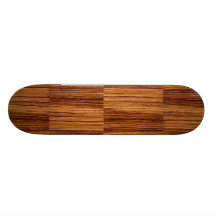 Faux Zebrawood Woodgrain Executive Skate Board