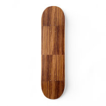 Faux Zebrawood Woodgrain Executive Skate Board