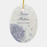 Faveur de photo de mariage de fleur d'hortensia de décoration pour sapin de noël