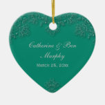 Faveur florale verte élégante de photo de mariage  décorations de noël