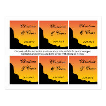 Favor Tags Desert Mountain Sunset Red Western Coun Post Card