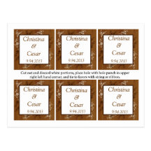 Favor Tags Wooden Plank Floral Wedding Flowers Gra Postcards