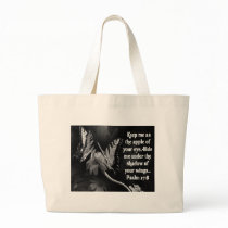 FAVORITE  BIBLE SCRIPTURE PSALM 17:8 TOTE BAG