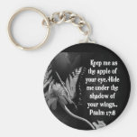 FAVORITE  BIBLE SCRIPTURE PSALM 17:8 KEY CHAINS
