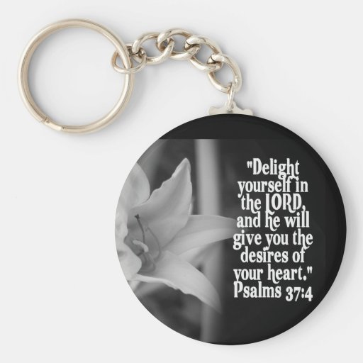 FAVORITE  BIBLE SCRIPTURE PSALM 37:4 KEY CHAINS