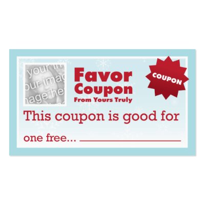 Favour Coupons by christmascards