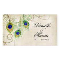 Favour Gift Tags - Peacock Feathers Wedding Set