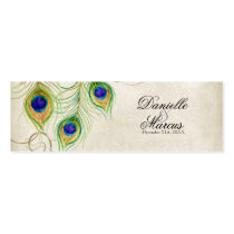 Favour Gift Tags - Peacock Feathers Wedding Set