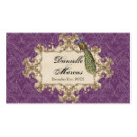 Favour Gift Tags, Purple Vintage Peacock & Etching