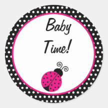 Favour Stickers Couple Black Spring Time Lady Bug