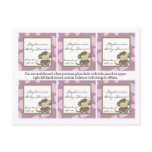 Favour Tags Jacana Girl Jungle Zoo Animal Post Card