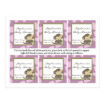 Favour Tags Jacana Girl Jungle Zoo Animal Post Card