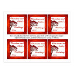 Favour Tags Red Sunset in Africa Postcard
