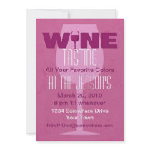 Favourite Colour Is Wine Tasting Invitation