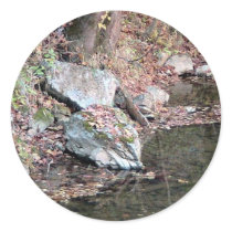 Favourite Fishing Hole On Copper Creek, Scott Coun Round Stickers
