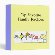 Favourite Foods Retro Custom Recipe Binder