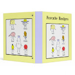 Favourite Foods Vintage Art Custom Recipe Binder