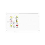 Favourite Foods Vintage Kitchen Art Address Label
