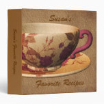 Favourite Recipes Floral Tea Cup Binder