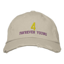 FAVREVER YOUNG, 4 EMBROIDERED HATS