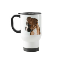 Fawn Boxer puppy travel mug