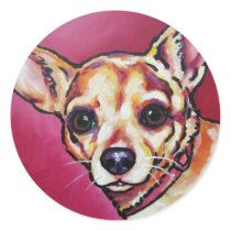 Fawn Chihuahua 2 Round Stickers