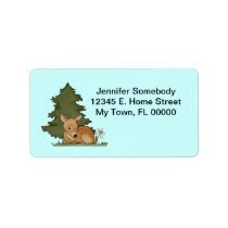 Fawn Deer Art Cartoon Drawing Forest Tree Nature labels