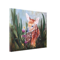 Fawn Innocence Wrapped Canvas Print