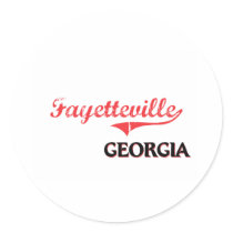 Fayetteville Georgia City Classic Round Sticker