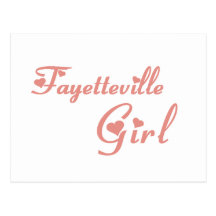 Fayetteville Girl tee shirts Post Cards