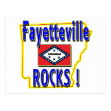 Fayetteville Rocks ! (blue) Post Card