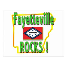 Fayetteville Rocks ! (green) Post Cards