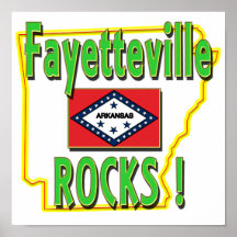 Fayetteville Rocks ! (green) Print