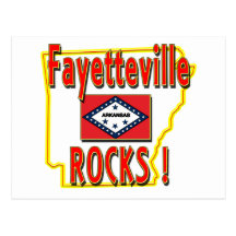 Fayetteville Rocks ! (red) Post Card