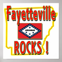 Fayetteville Rocks ! (red) Poster