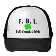 FBI Full Blooded Irish Clover Mesh Hats