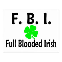 FBI Full Blooded Irish Clover Postcards
