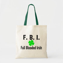 FBI Full Blooded Irish Clover Tote Bag